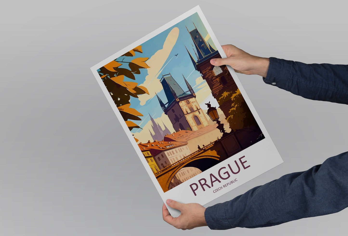 Prague Travel Print Wall Art Prague Wall Hanging Home Décor Prague Gift Art Lovers Czech Republic Art Lover Gift Prague Art Decor