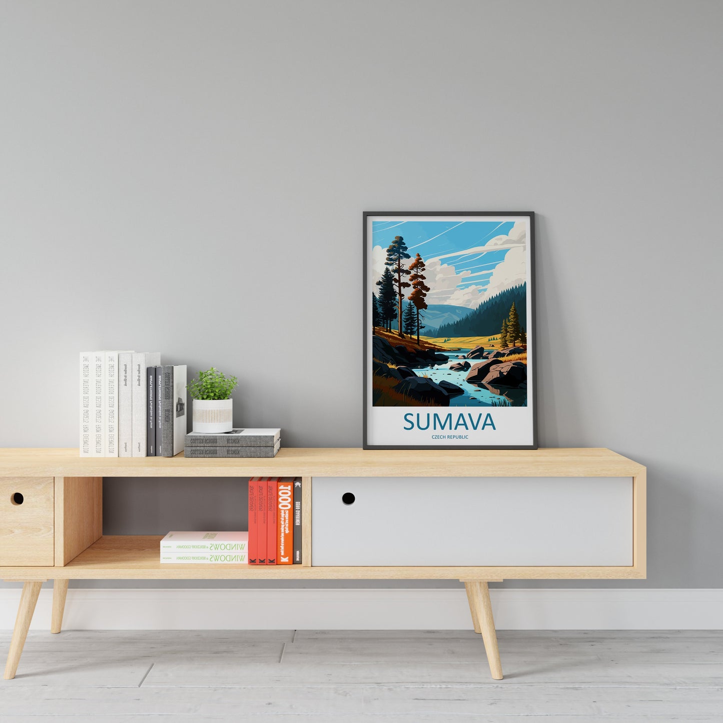 Sumava Travel Print Wall Art Sumava Wall Hanging Home Décor Sumava Gift Art Lovers Czech Republic Art Lover Gift Sumava Art Decor