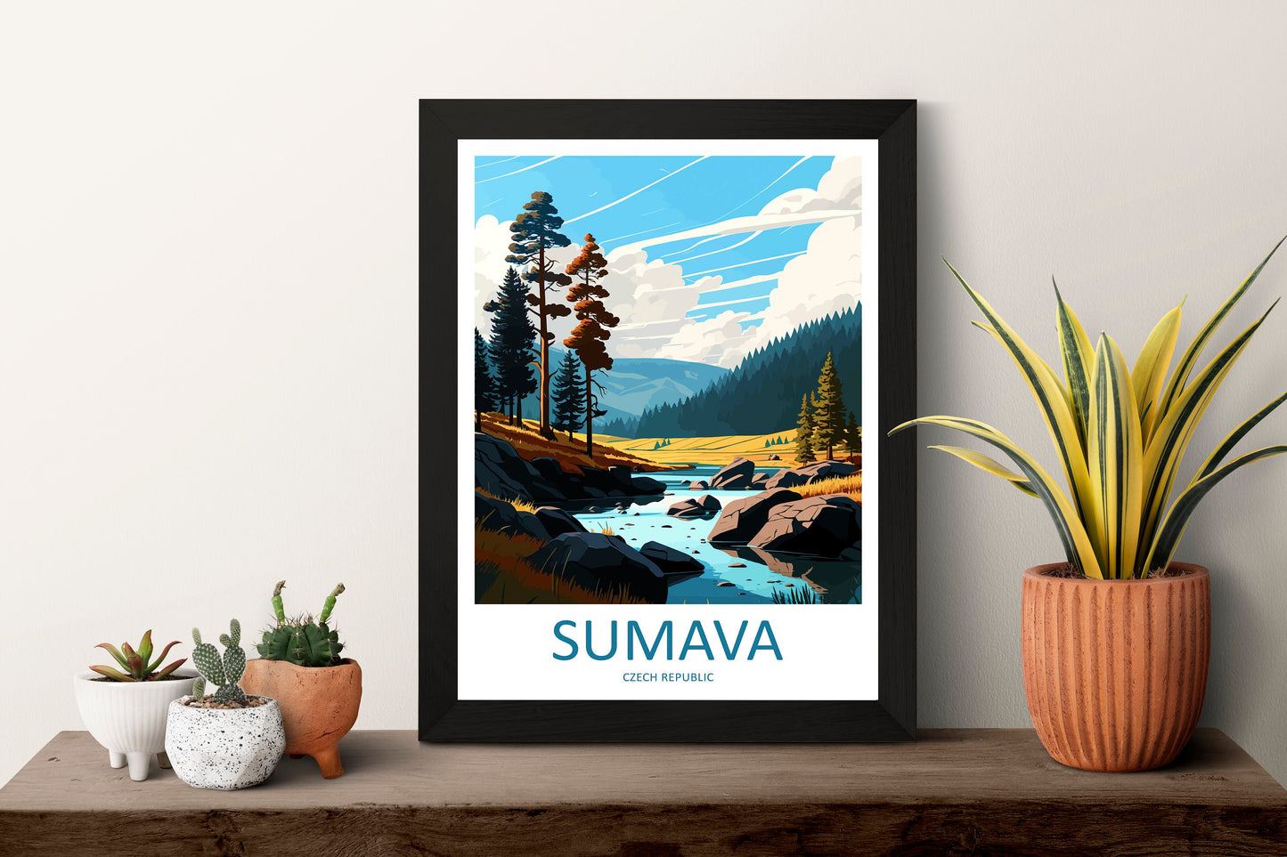 Sumava Travel Print Wall Art Sumava Wall Hanging Home Décor Sumava Gift Art Lovers Czech Republic Art Lover Gift Sumava Art Decor