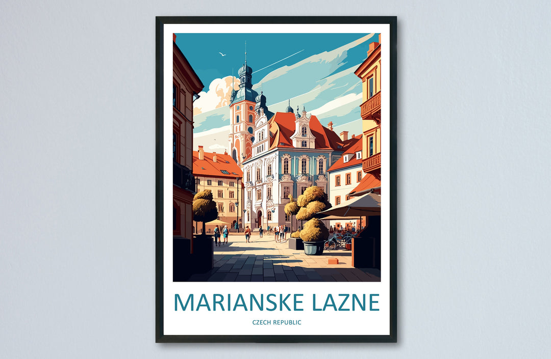 Mariánské Lázně Travel Print Wall Art Mariánské Lázně Wall Hanging Home Décor Mariánské Lázně Gift Art Lovers Czech Republic Art Lover Gift