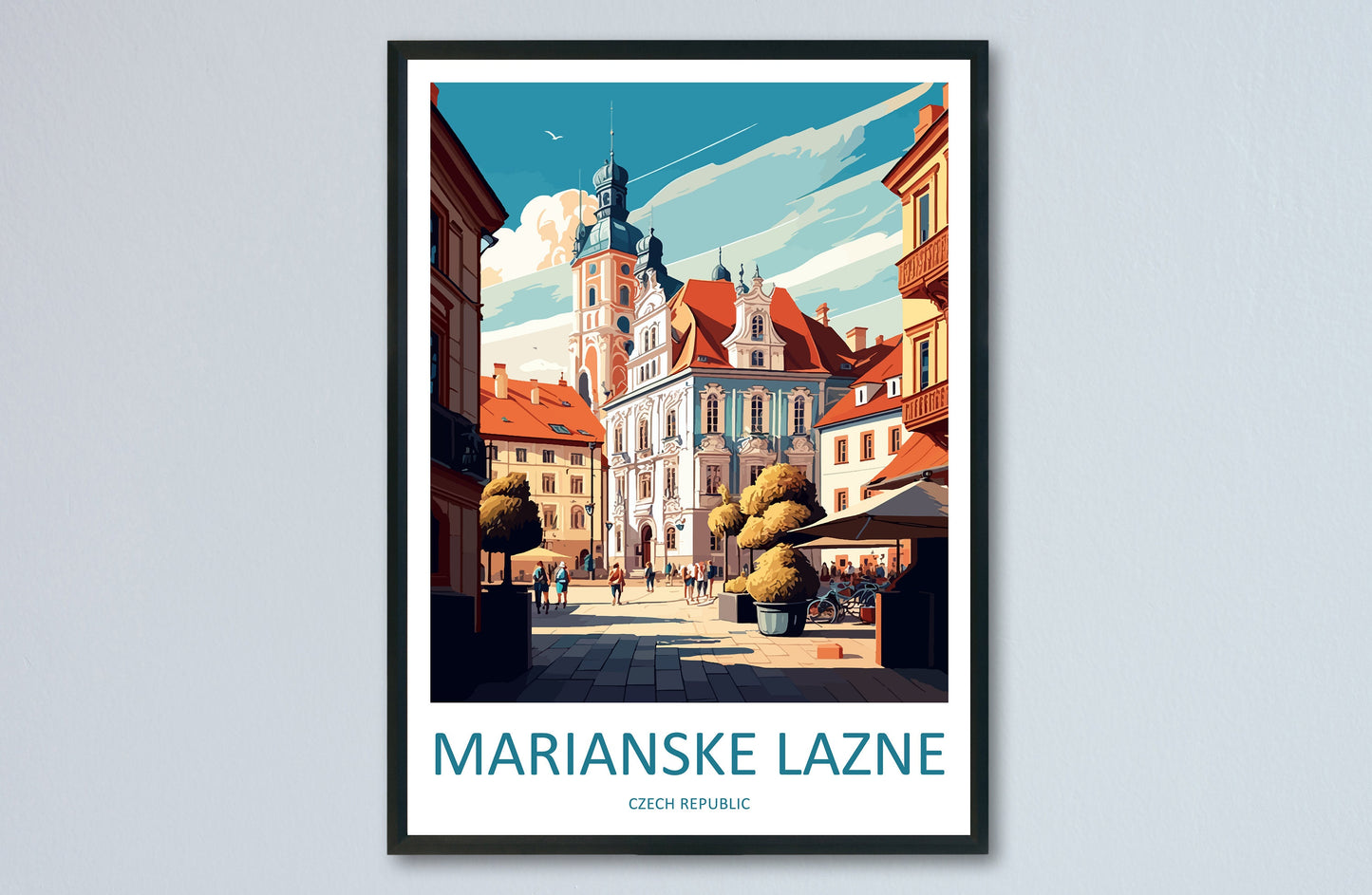Mariánské Lázně Travel Print Wall Art Mariánské Lázně Wall Hanging Home Décor Mariánské Lázně Gift Art Lovers Czech Republic Art Lover Gift