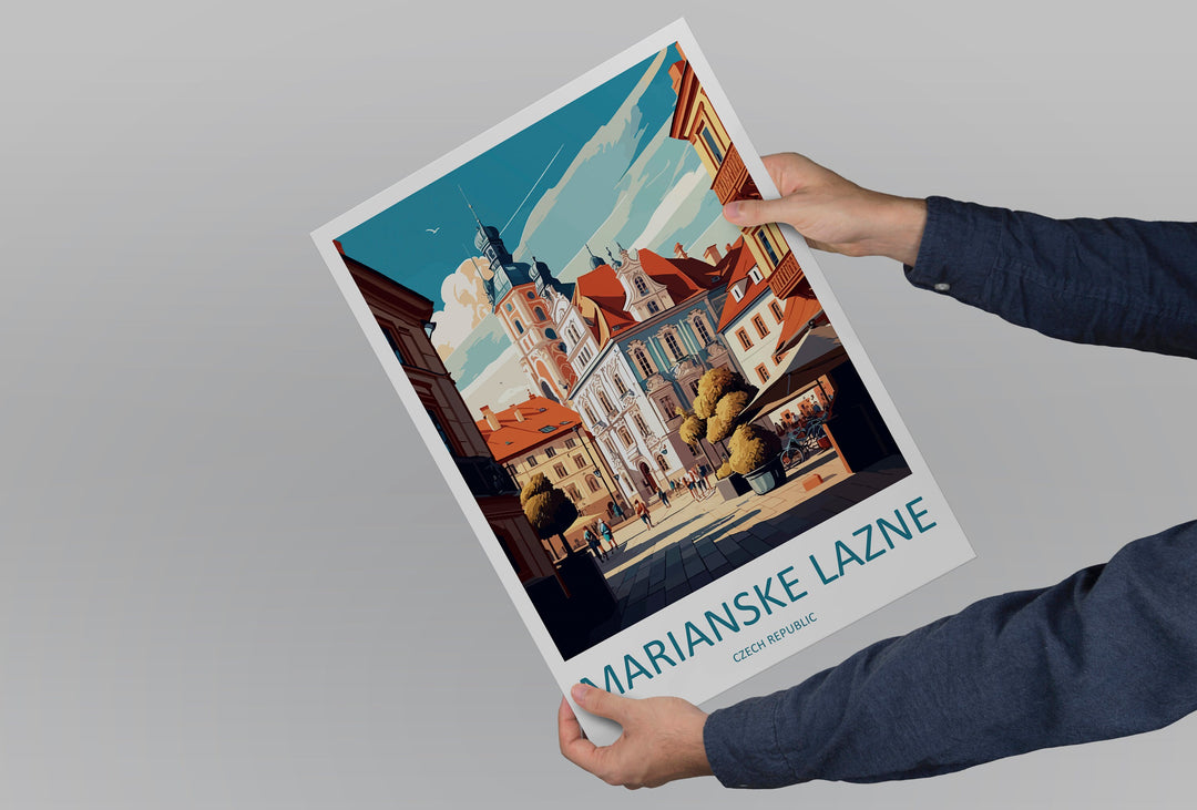 Mariánské Lázně Travel Print Wall Art Mariánské Lázně Wall Hanging Home Décor Mariánské Lázně Gift Art Lovers Czech Republic Art Lover Gift