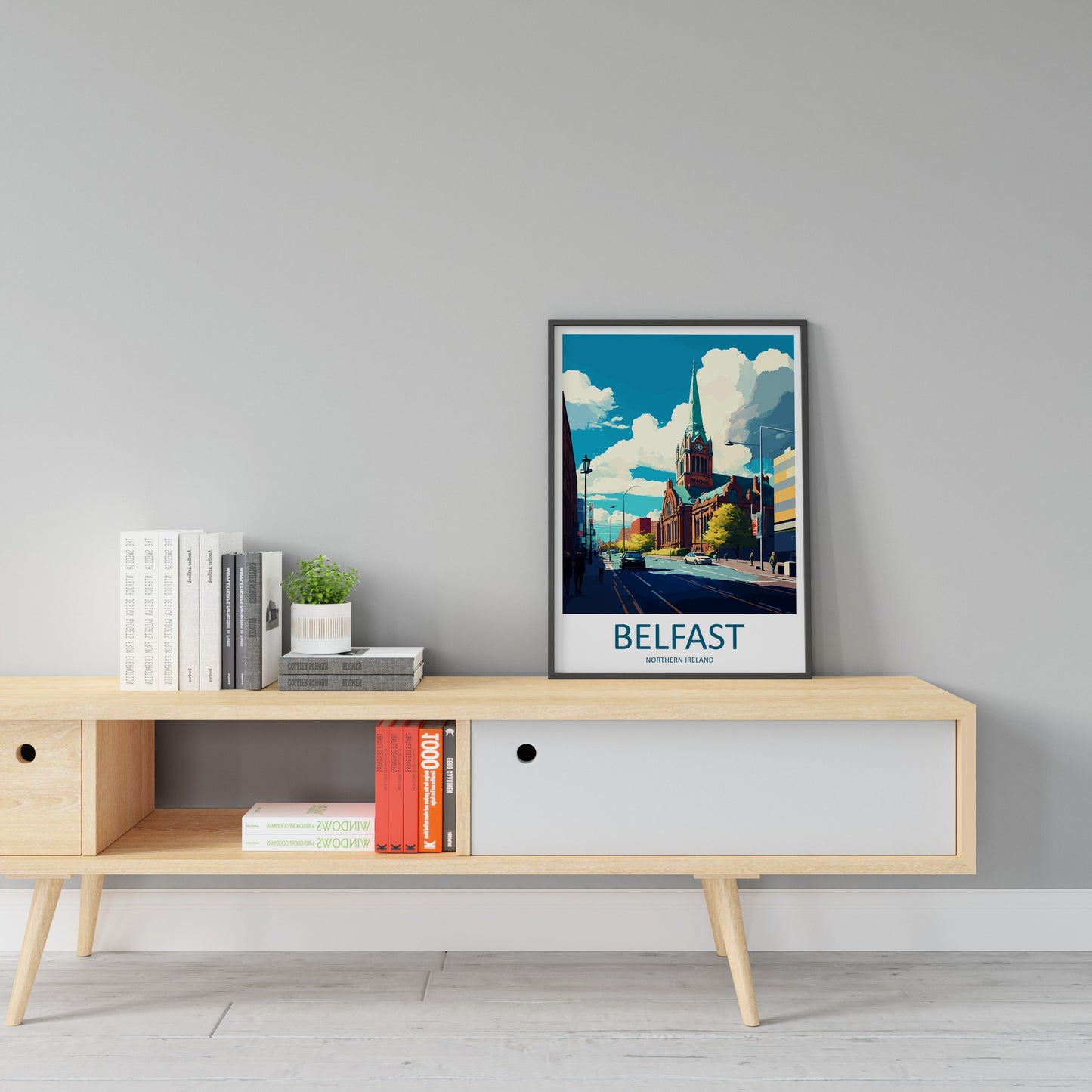 Belfast Travel Print Wall Art Belfast Wall Hanging Home Décor Belfast Gift Art Lovers Ireland Art Lover Gift Belfast Travel Art Gift