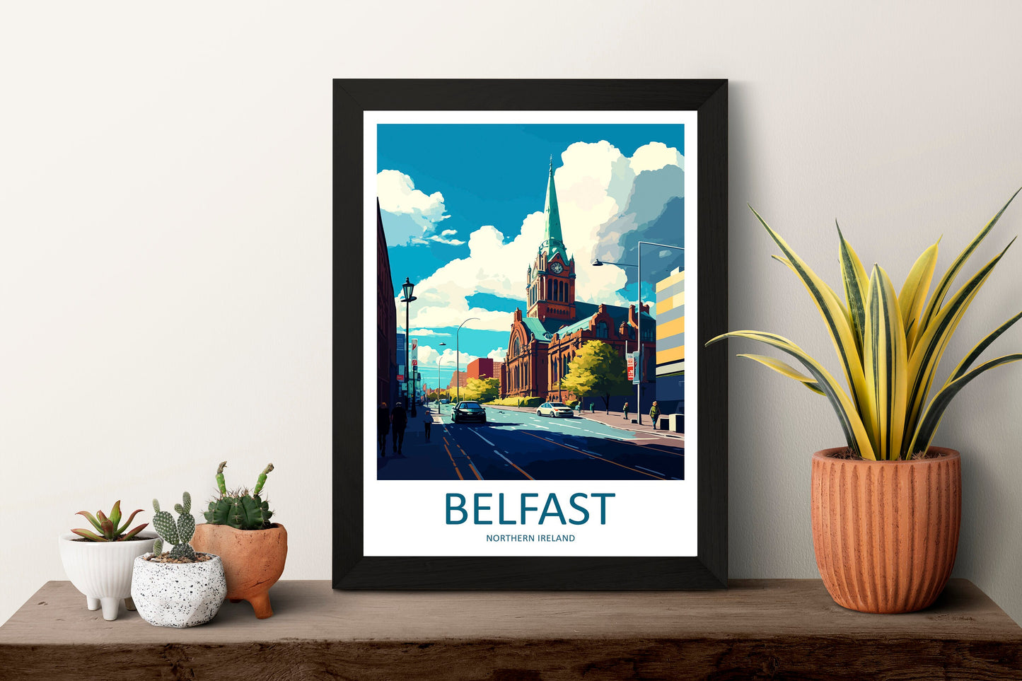 Belfast Travel Print Wall Art Belfast Wall Hanging Home Décor Belfast Gift Art Lovers Ireland Art Lover Gift Belfast Travel Art Gift