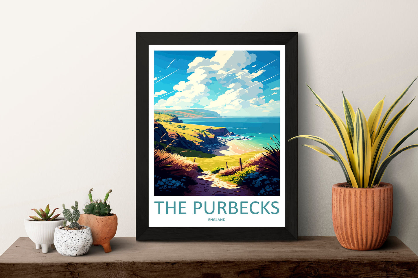 The Purbecks Travel Print Wall Art The Purbecks Wall Hanging Home Décor The Purbecks Gift Art Lovers England Art Lover Gift The Purbecks