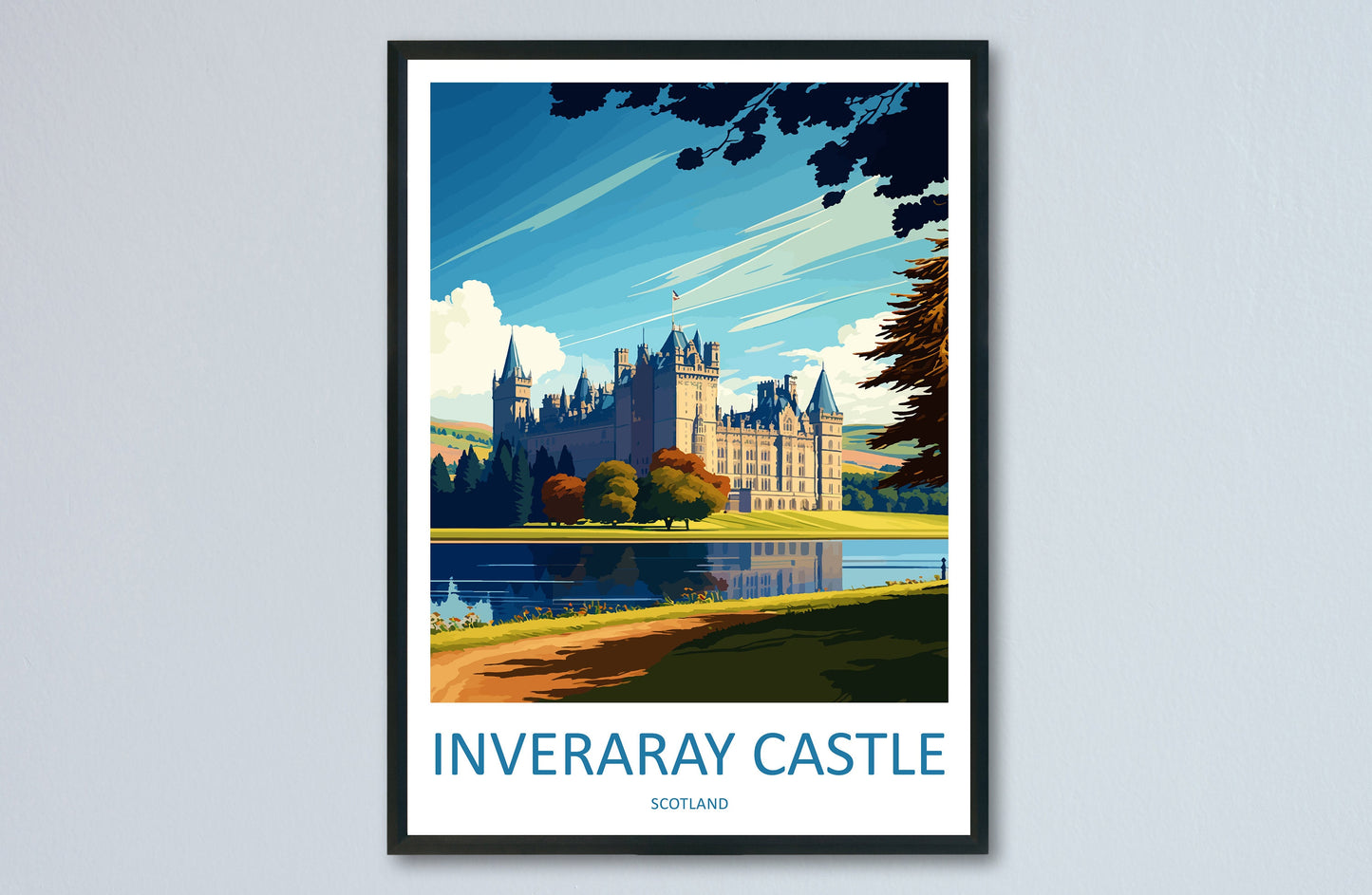 Inveraray Castle Travel Print Wall Art Inveraray Castle Wall Hanging Home Décor Inveraray Castle Gift Art Lovers Scotland Art Lover Gift