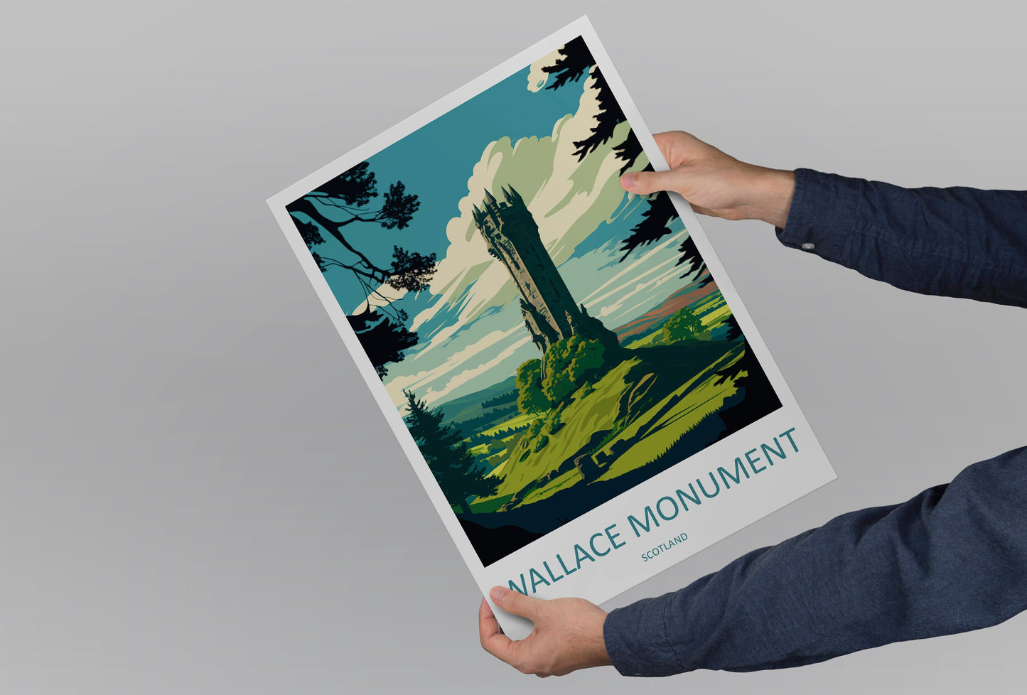 Wallace Monument Travel Print Wall Art Wallace Monument Wall Hanging Home Décor Wallace Monument Gift Art Lovers Scotland Art Lover Gift