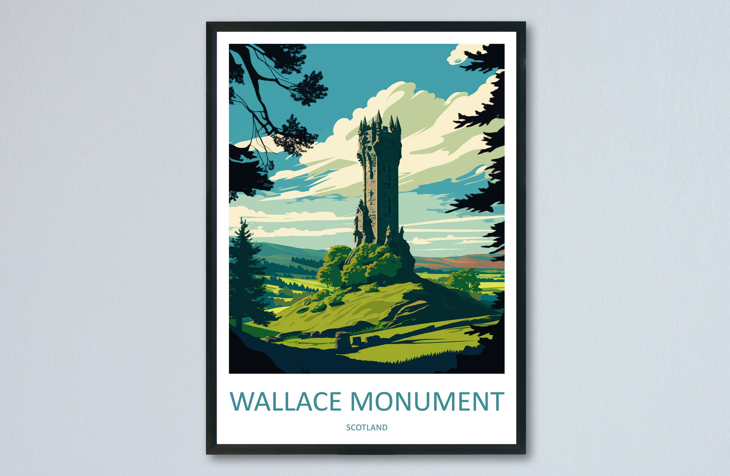 Wallace Monument Travel Print Wall Art Wallace Monument Wall Hanging Home Décor Wallace Monument Gift Art Lovers Scotland Art Lover Gift