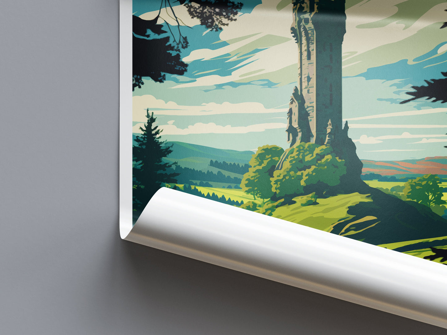 Wallace Monument Travel Print Wall Art Wallace Monument Wall Hanging Home Décor Wallace Monument Gift Art Lovers Scotland Art Lover Gift