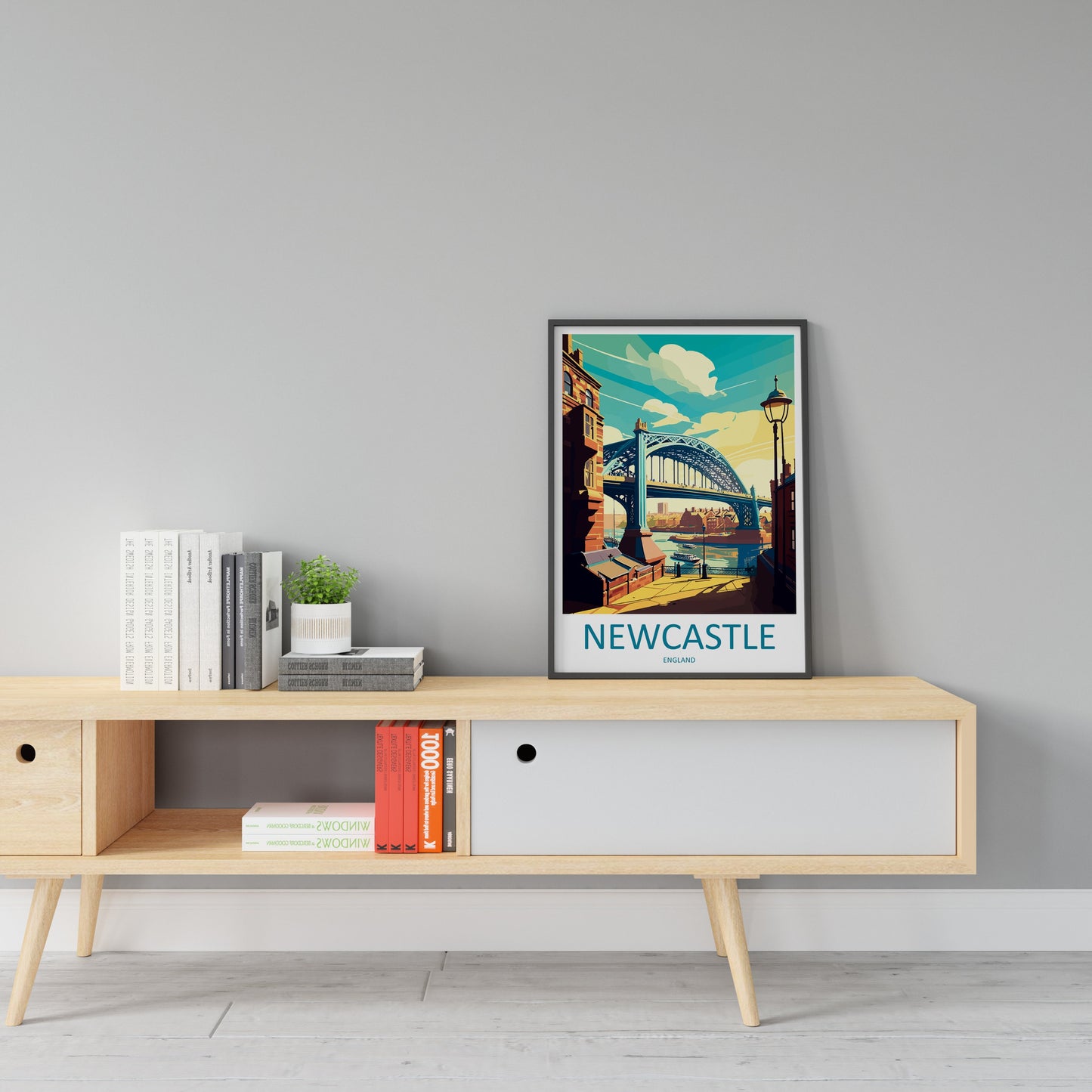 Newcastle Travel Print Wall Art Newcastle Wall Hanging Home Décor Newcastle Gift Art Lovers England Art Lover Gift Newcastle City Art Print