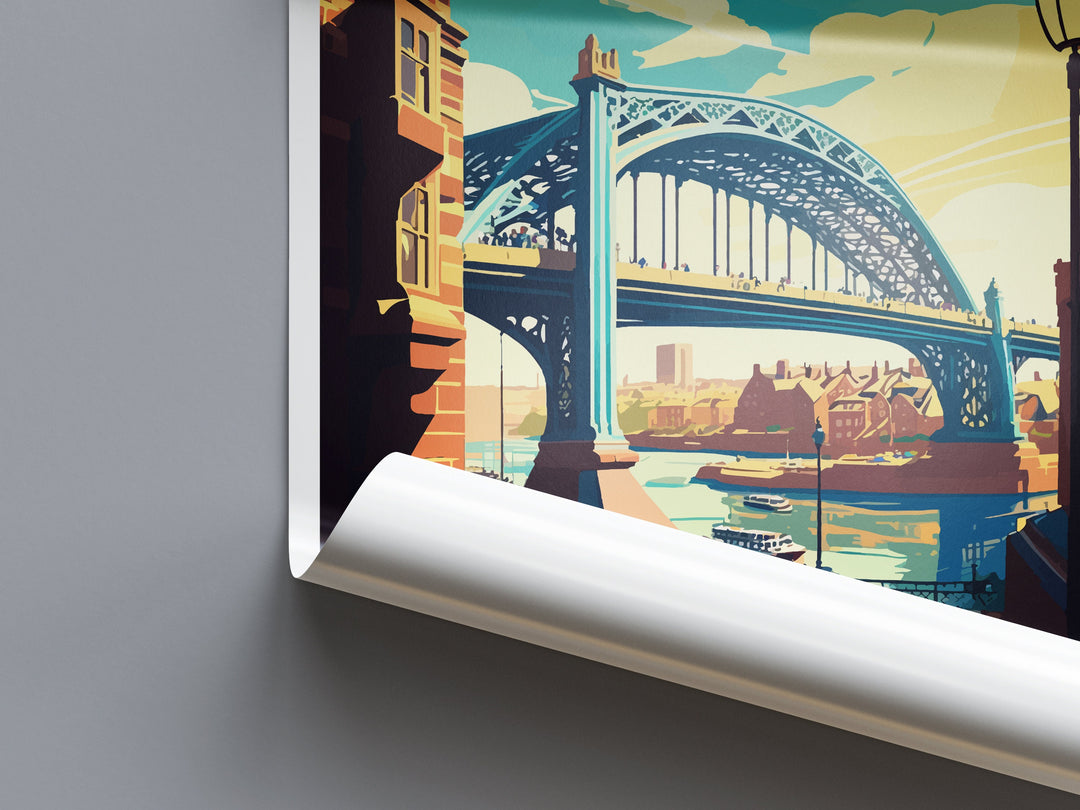 Newcastle Travel Print Wall Art Newcastle Wall Hanging Home Décor Newcastle Gift Art Lovers England Art Lover Gift Newcastle City Art Print