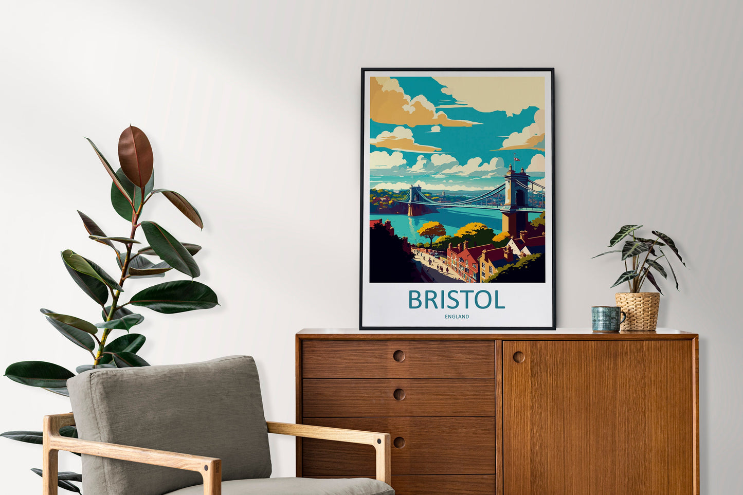 Bristol Travel Print Wall Art Bristol Wall Hanging Home Décor Bristol Gift Art Lovers England Art Lover Gift Bristol Bridge City Art Print