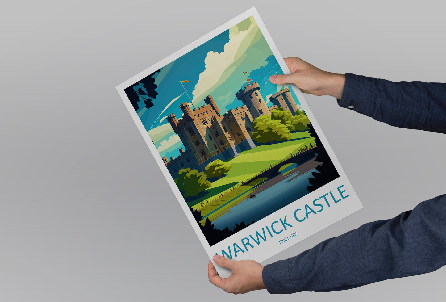 Warwick Castle Travel Print Wall Art Warwick Castle Wall Hanging Home Décor Warwick Castle Gift Art Lovers Scotland Art Lover Gift Castle