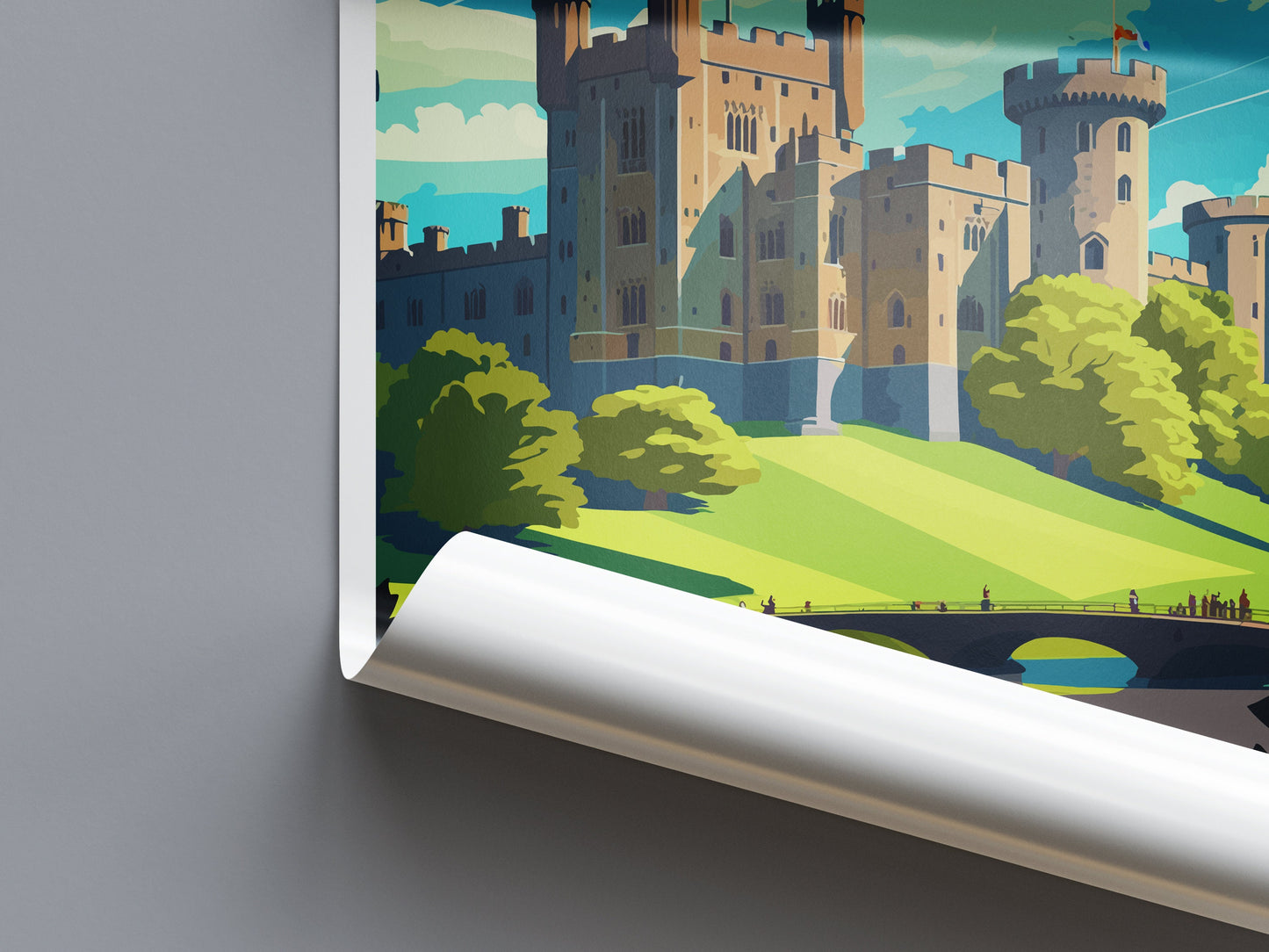 Warwick Castle Travel Print Wall Art Warwick Castle Wall Hanging Home Décor Warwick Castle Gift Art Lovers Scotland Art Lover Gift Castle