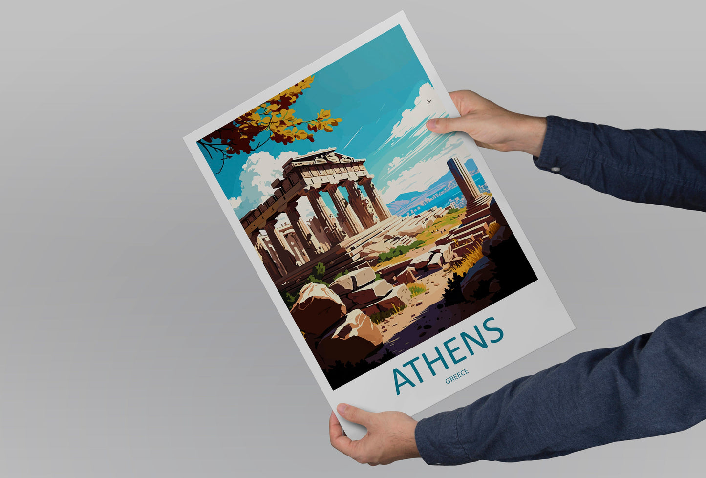 Athens Travel Print Wall Art Athens Greece Wall Hanging Home Decoration Athens Gift Art Lovers Wall Art Print Athens Greece Wall Poster Art
