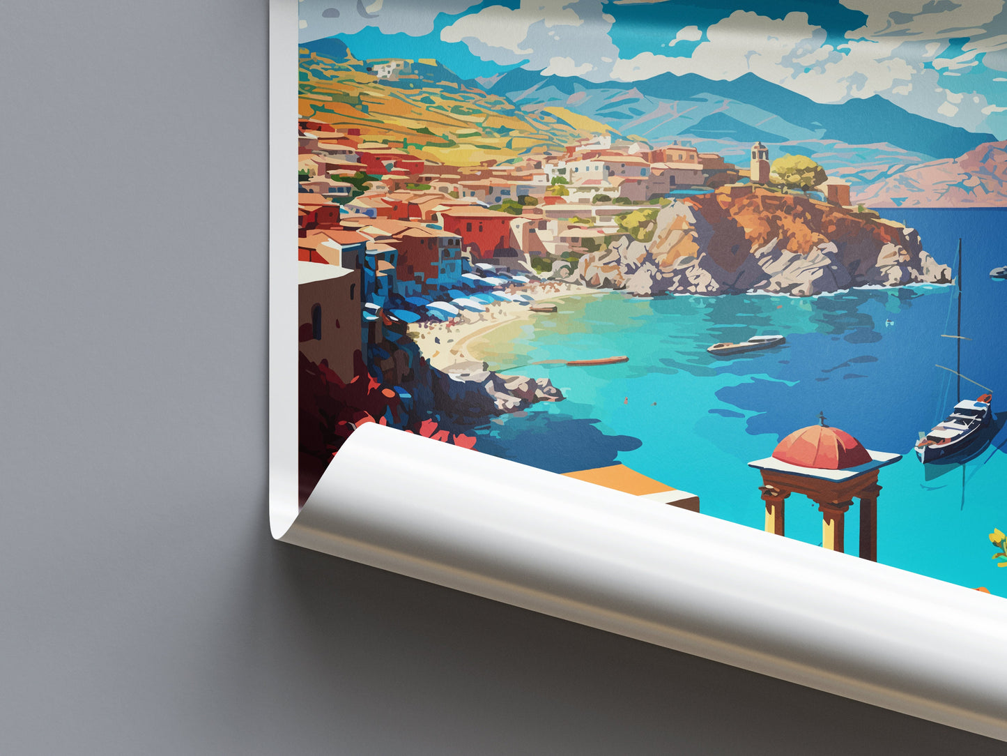 Crete Travel Print Wall Art Crete Greece Wall Hanging Home Decoration Crete Gift Art Lovers Wall Art Print Crete Greece Wall Poster Art