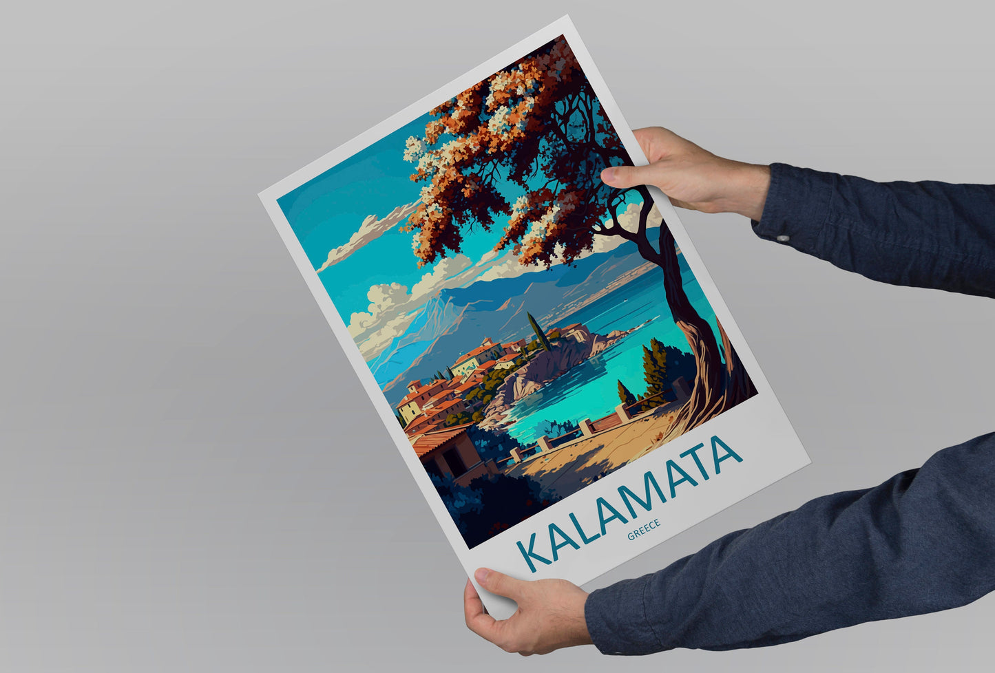 Kalamata Travel Print Wall Art Kalamata Greece Wall Hanging Home Decoration Kalamata Gift Art Lovers Wall Art Print Kalamata Greece Wall Art