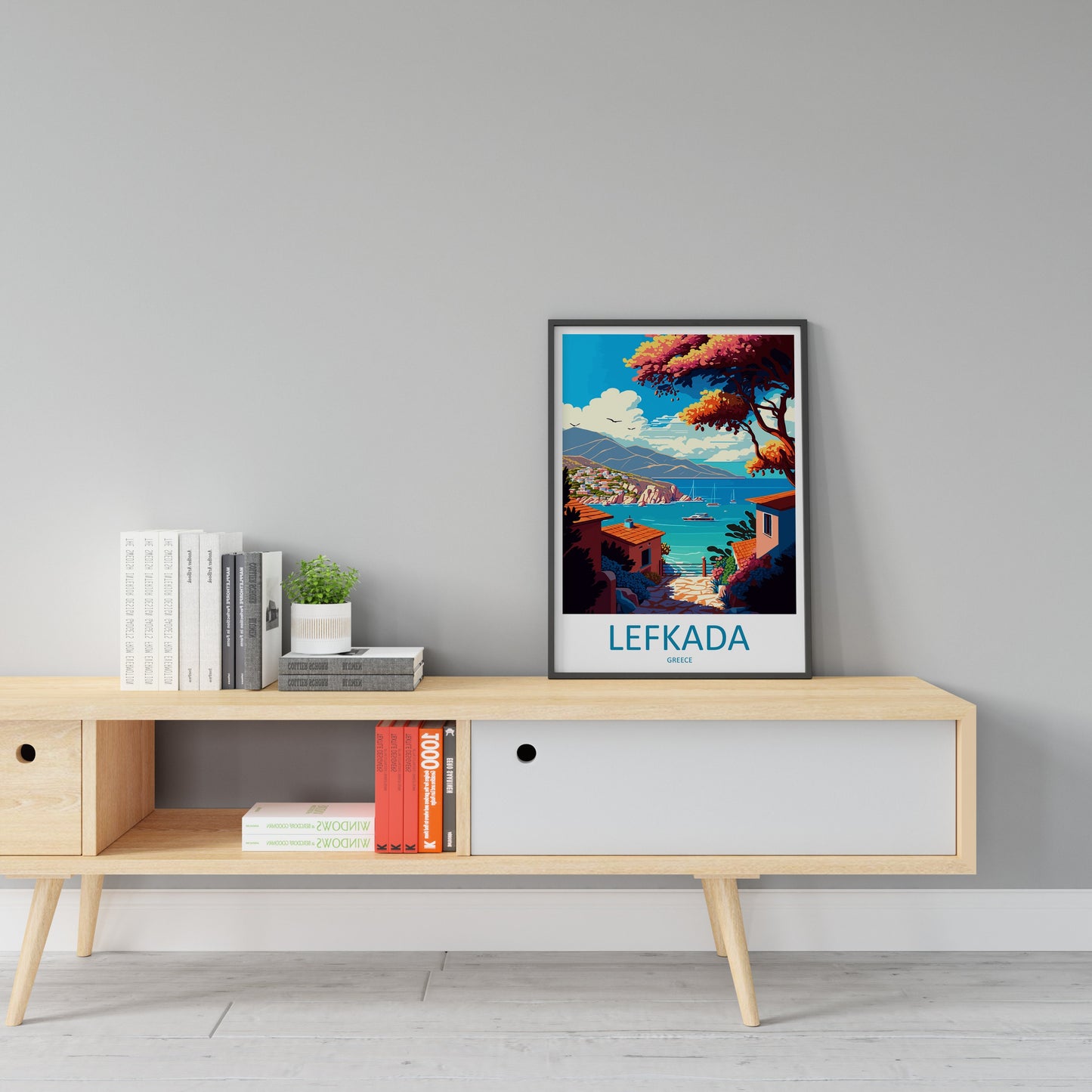 Lefkada Travel Print Wall Art Lefkada Greece Wall Hanging Home Decoration Lefkada Gift Art Lovers Wall Art Print Lefkada Greece Wall Art