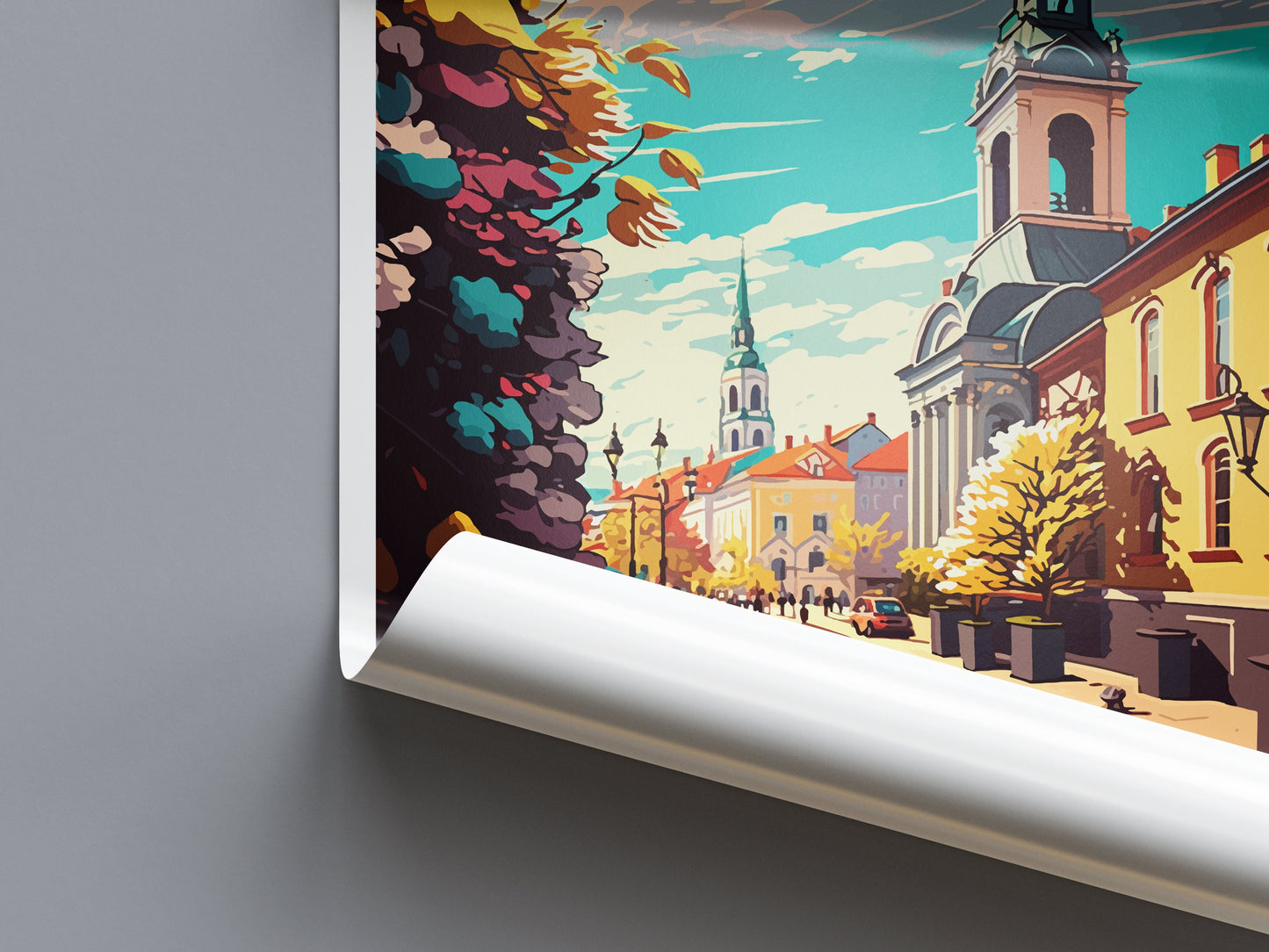 Kielce Travel Print Wall Art Kielce Wall Hanging Home Décor Kielce Gift Art Lovers Poland Art Lover Gift Kielce Travel Wall Art