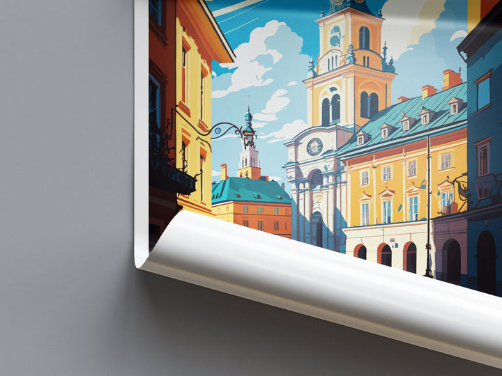 Lublin Travel Print Wall Art Lublin Wall Hanging Home Décor Lublin Gift Art Lovers Poland Art Lover Gift Lublin Travel Wall Art