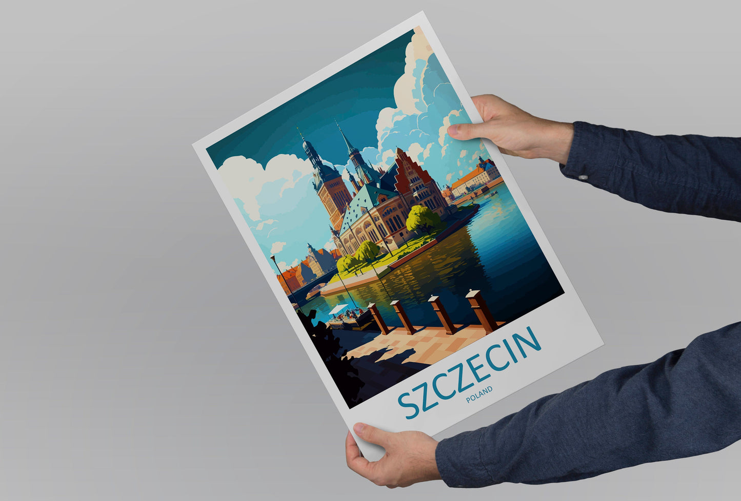 Szczecin Travel Print Wall Art Szczecin Wall Hanging Home Décor Szczecin Gift Art Lovers Poland Art Lover Gift Szczecin Travel Wall Art