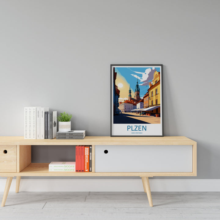 Plzen Travel Print Wall Art Plzen Wall Hanging Home Décor Plzen Gift Art Lovers Czech Republic Art Lover Gift Plzen Art Decor