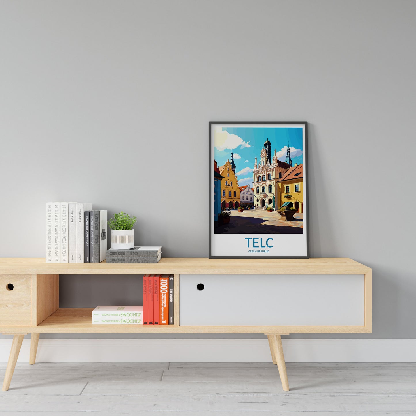 Telc Travel Print Wall Art Telc Wall Hanging Home Décor Telc Gift Art Lovers Czech Republic Art Lover Gift Telc Art Decor