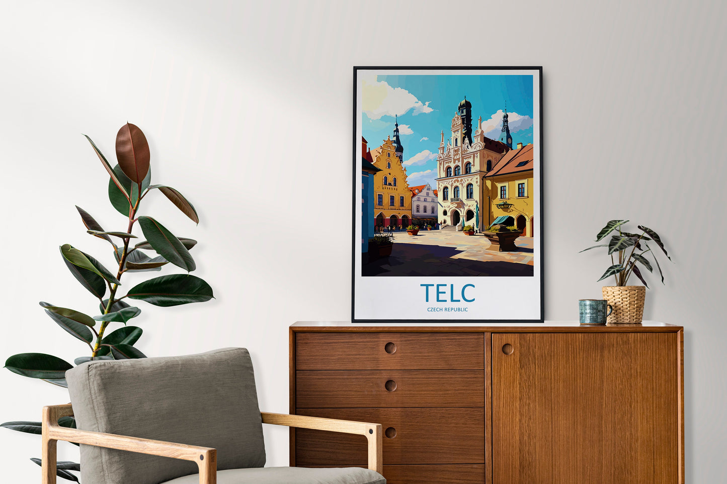 Telc Travel Print Wall Art Telc Wall Hanging Home Décor Telc Gift Art Lovers Czech Republic Art Lover Gift Telc Art Decor