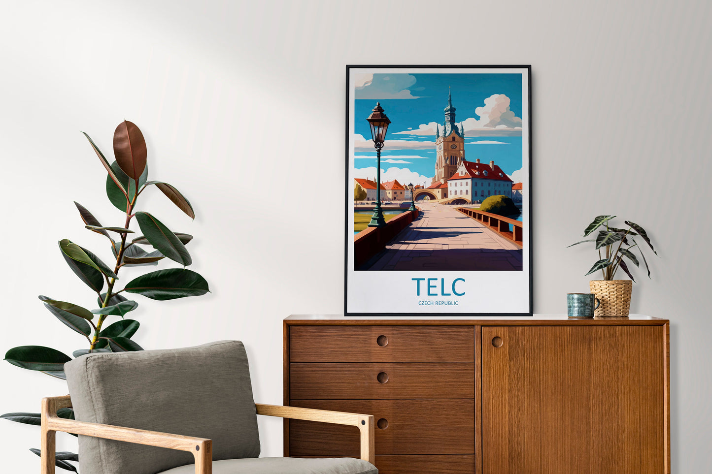 Telc Travel Print Wall Art Telc Wall Hanging Home Décor Telc Gift Art Lovers Czech Republic Art Lover Gift Telc Art Decor