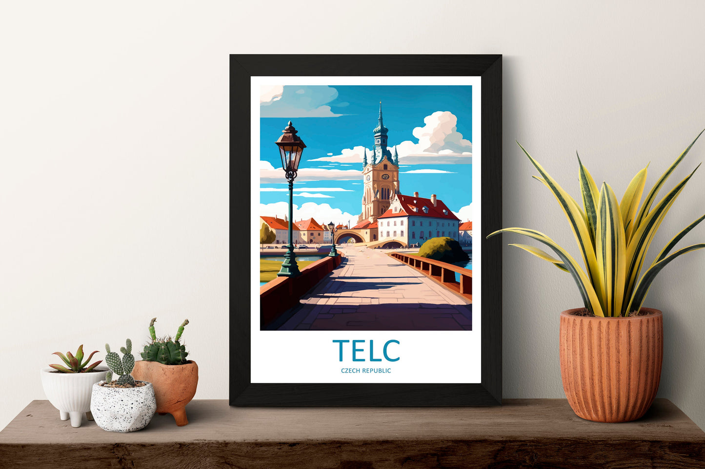 Telc Travel Print Wall Art Telc Wall Hanging Home Décor Telc Gift Art Lovers Czech Republic Art Lover Gift Telc Art Decor