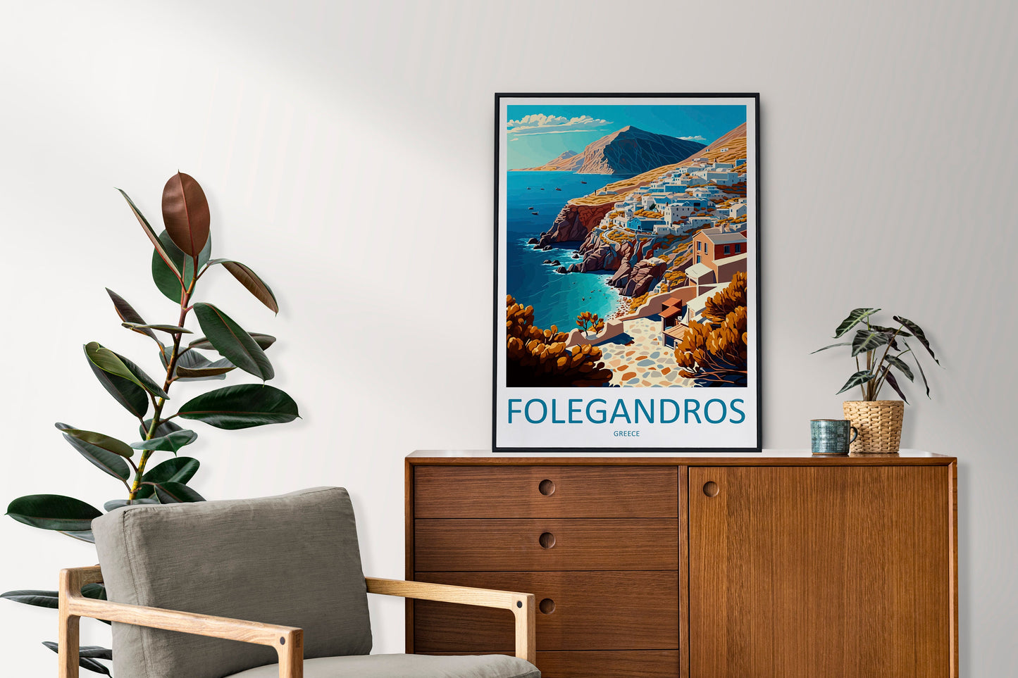 Folegandros Travel Print Wall Art Folegandros Greece Wall Hanging Home Decoration Folegandros Gift Art Lovers Art Folegandros Artwork