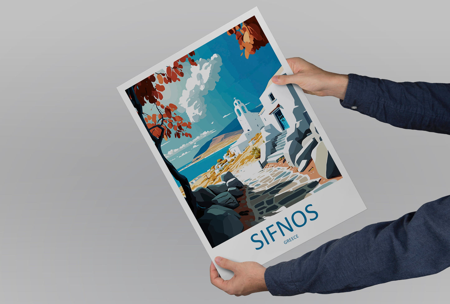 Sifnos Travel Print Wall Art Sifnos Greece Wall Hanging Home Decoration Sifnos Gift Art Lovers Wall Art Print Sifnos Greece Wall Art