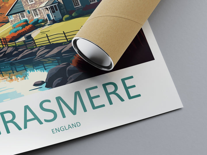 Grasmere Travel Print Wall Art Grasmere Wall Hanging Home Décor Grasmere Gift Art Lovers England Art Lover Gift Grasmere Art Wall Hanging