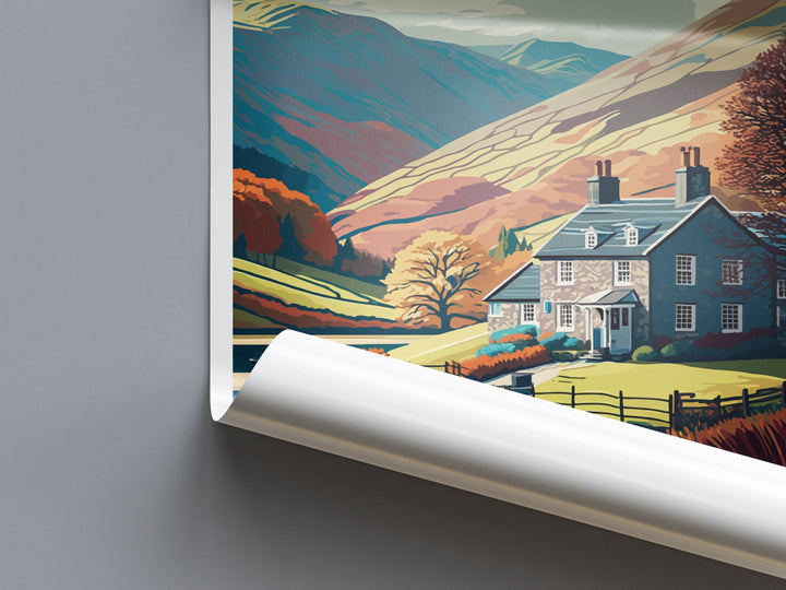 Grasmere Travel Print Wall Art Grasmere Wall Hanging Home Décor Grasmere Gift Art Lovers England Art Lover Gift Grasmere Art Wall Hanging