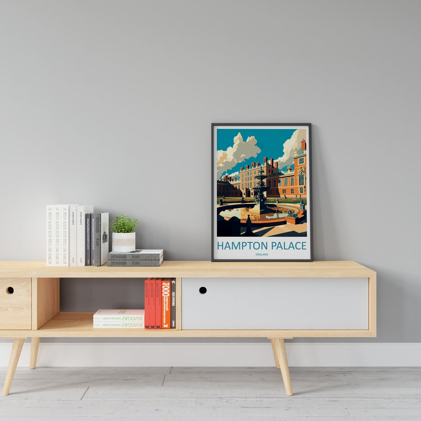 Hampton Palace Travel Print Wall Art Hampton Palace Wall Hanging Home Décor Hampton Palace Gift Art Lovers England Art Lover Gift