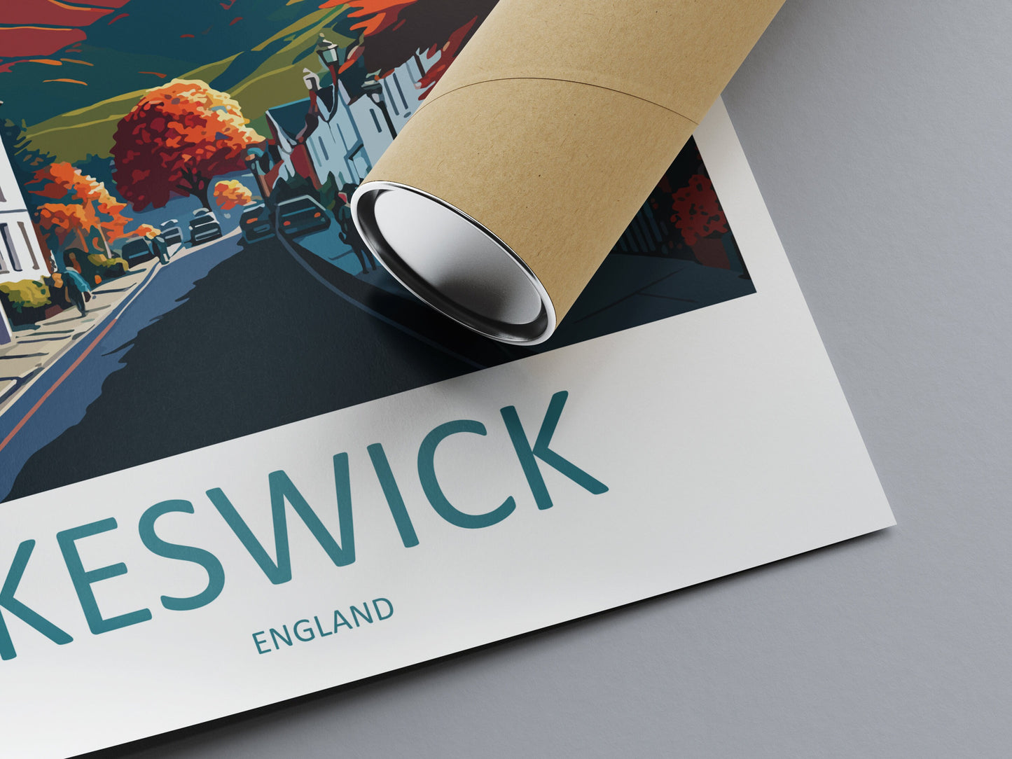 Keswick Travel Print Wall Art Keswick Wall Hanging Home Décor Keswick Gift Art Lovers England Art Lover Gift Keswick Art Wall Hanging