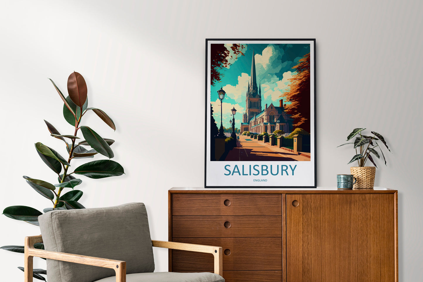 Salisbury Travel Print Wall Art Salisbury Wall Hanging Home Décor Salisbury Gift Art Lovers England Art Lover Gift Salisbury Travel Souvenir