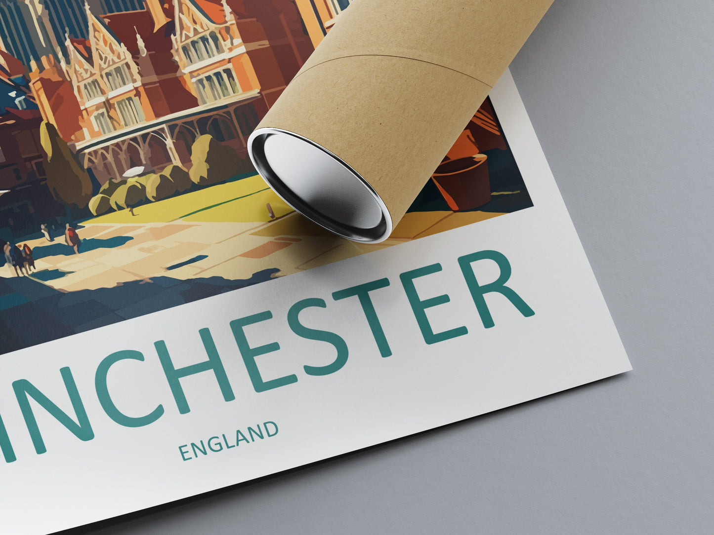 Winchester Travel Print Wall Art Winchester Wall Hanging Home Décor Winchester Gift Art Lovers England Art Lover Gift Winchester Travel