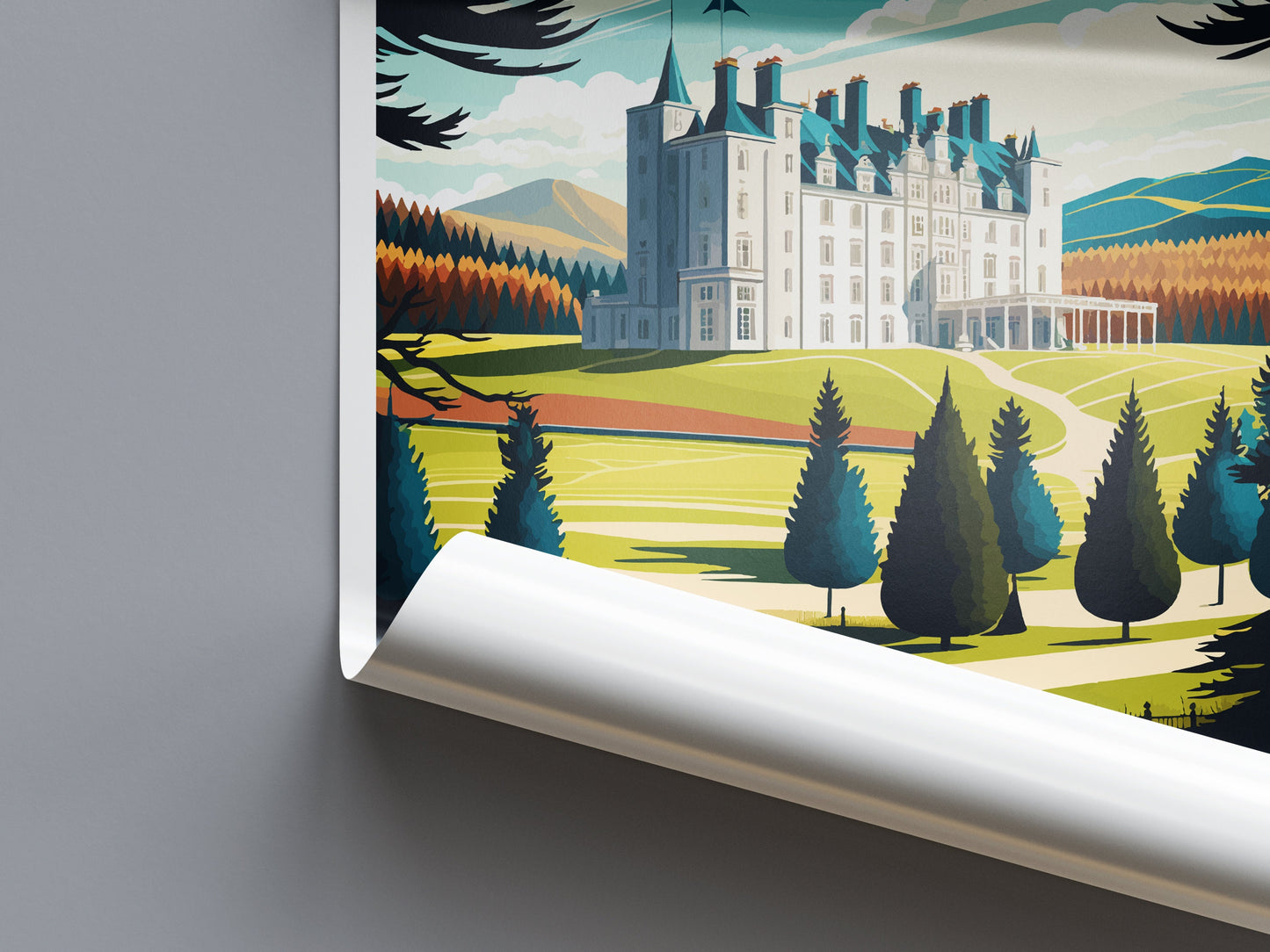 Blair Castle Travel Print Wall Art Blair Castle Wall Hanging Home Décor Blair Castle Gift Art Lovers Scotland Art Lover Gift Blair Castle