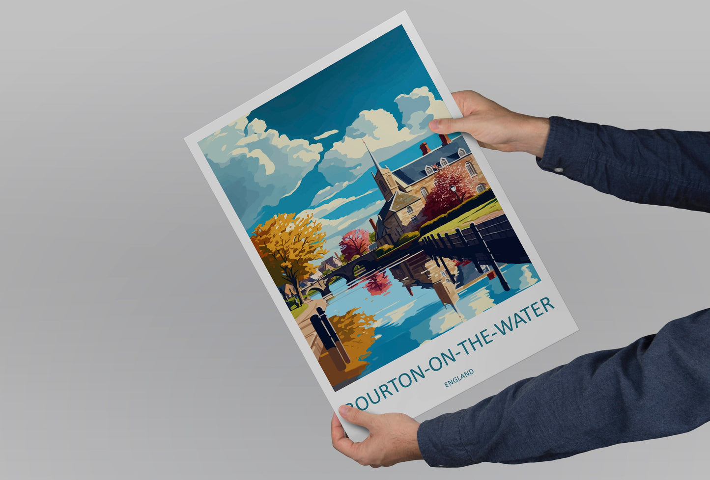 Bourton-on-the-water Travel Print Wall Art Bourton-on-the-water Wall Hanging Home Décor Bourton-on-the-water Gift Art Lovers England Art