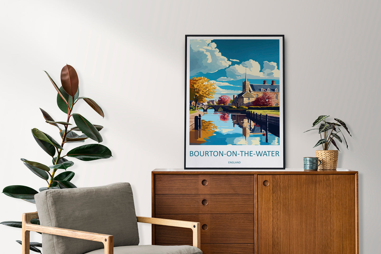 Bourton-on-the-water Travel Print Wall Art Bourton-on-the-water Wall Hanging Home Décor Bourton-on-the-water Gift Art Lovers England Art
