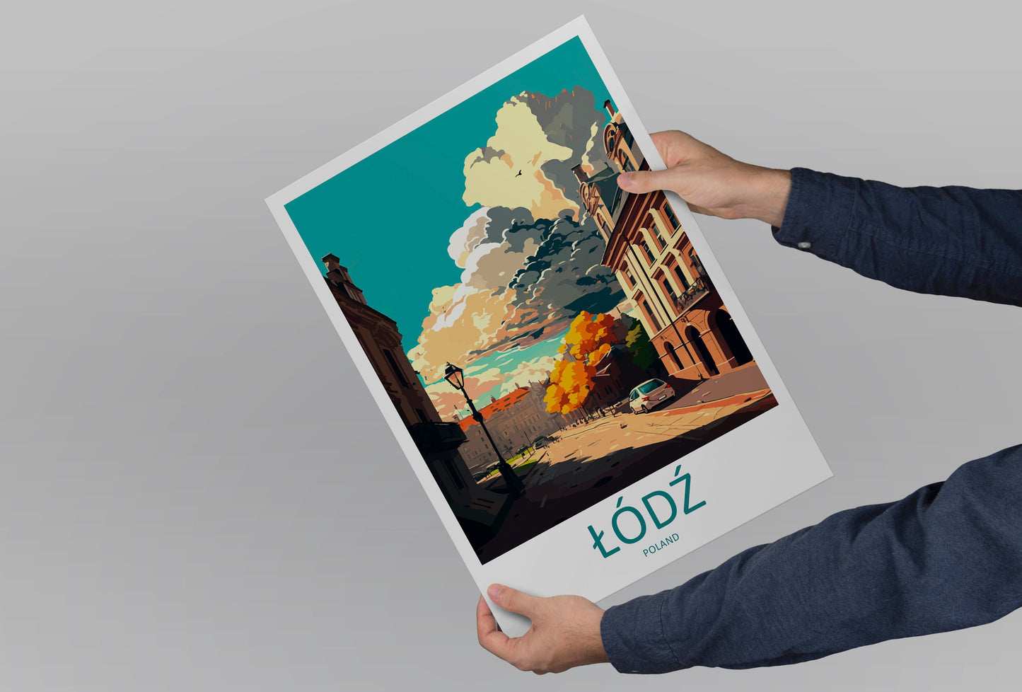 Łódź Travel Print Wall Art Łódź Wall Hanging Home Décor Łódź Gift Art Lovers Poland Art Lover Gift Łódź Travel Wall Art
