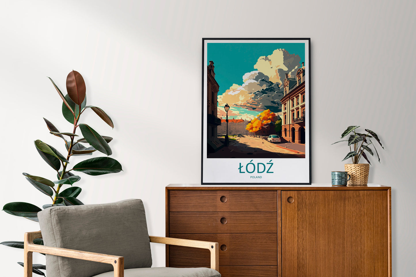 Łódź Travel Print Wall Art Łódź Wall Hanging Home Décor Łódź Gift Art Lovers Poland Art Lover Gift Łódź Travel Wall Art