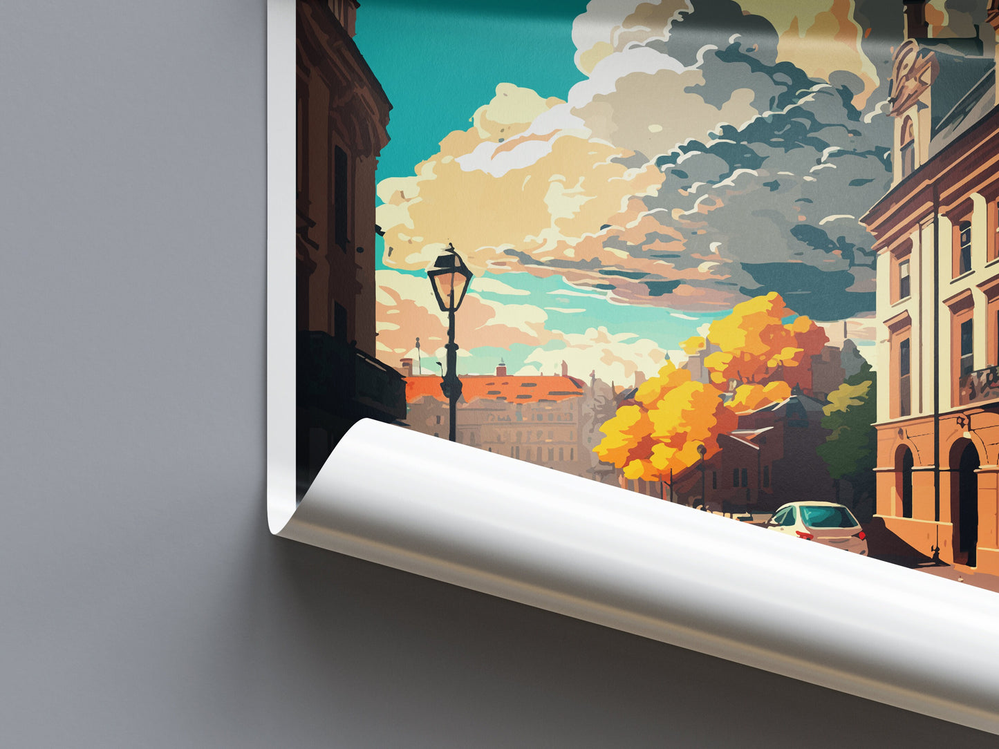 Łódź Travel Print Wall Art Łódź Wall Hanging Home Décor Łódź Gift Art Lovers Poland Art Lover Gift Łódź Travel Wall Art