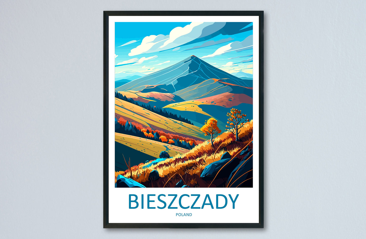 Bieszczady Travel Print Wall Art Bieszczady Wall Hanging Home Décor Bieszczady Gift Art Lovers Poland Art Lover Gift Bieszczady Travel Art