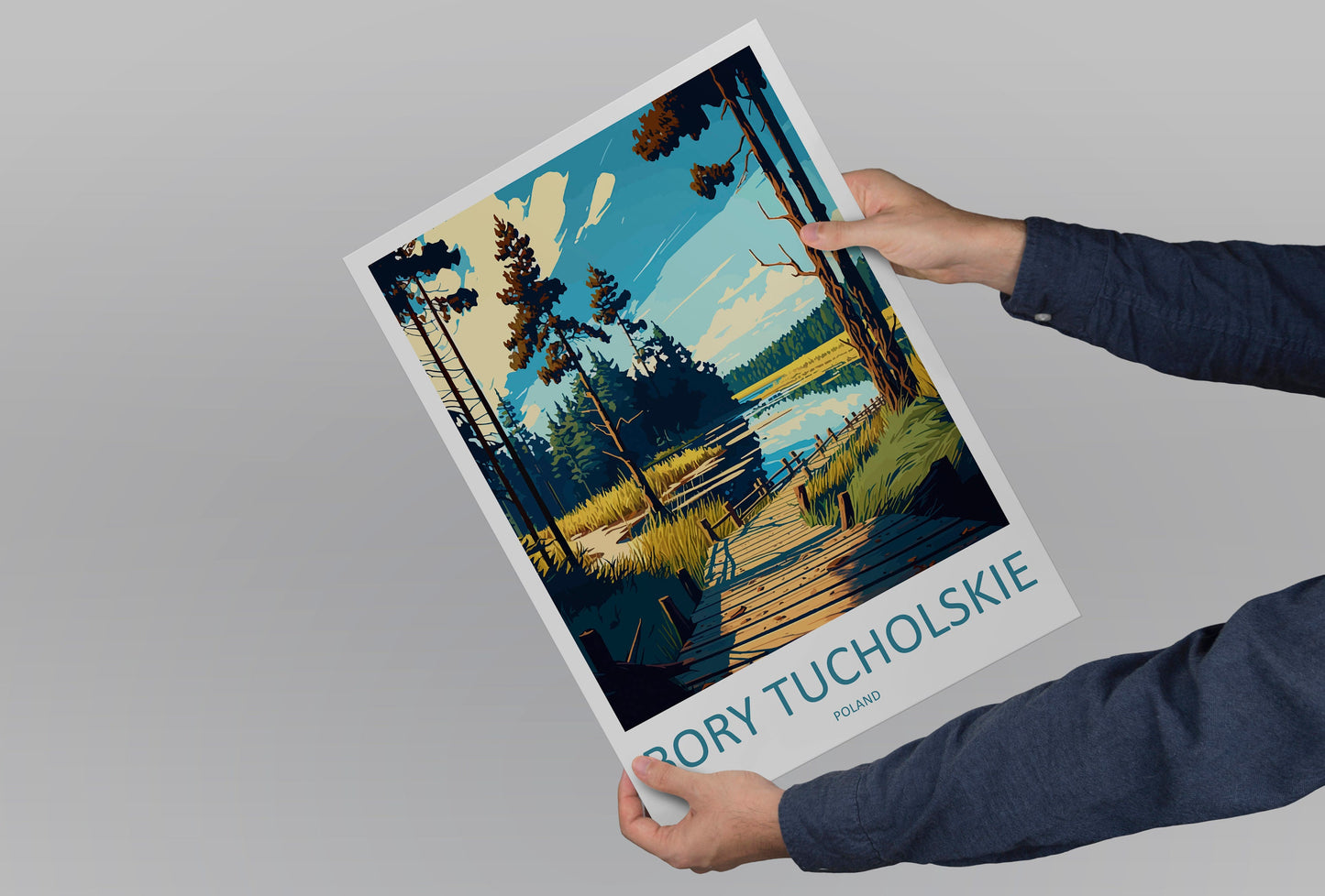 Bory Tucholskie Travel Print Wall Art Bory Tucholskie Wall Hanging Home Décor Bory Tucholskie Gift Art Lovers Poland Art Lover Gift
