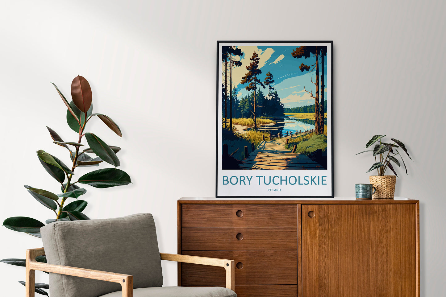 Bory Tucholskie Travel Print Wall Art Bory Tucholskie Wall Hanging Home Décor Bory Tucholskie Gift Art Lovers Poland Art Lover Gift