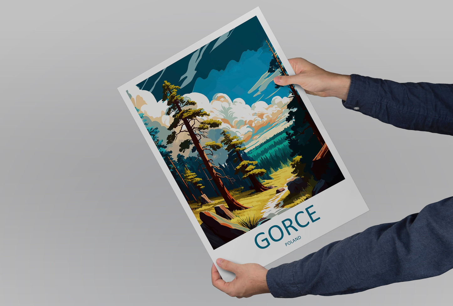 Gorce Travel Print Wall Art Gorce Wall Hanging Home Décor GorceGift Art Lovers Poland Art Lover Gift Gorce Travel Wall Art