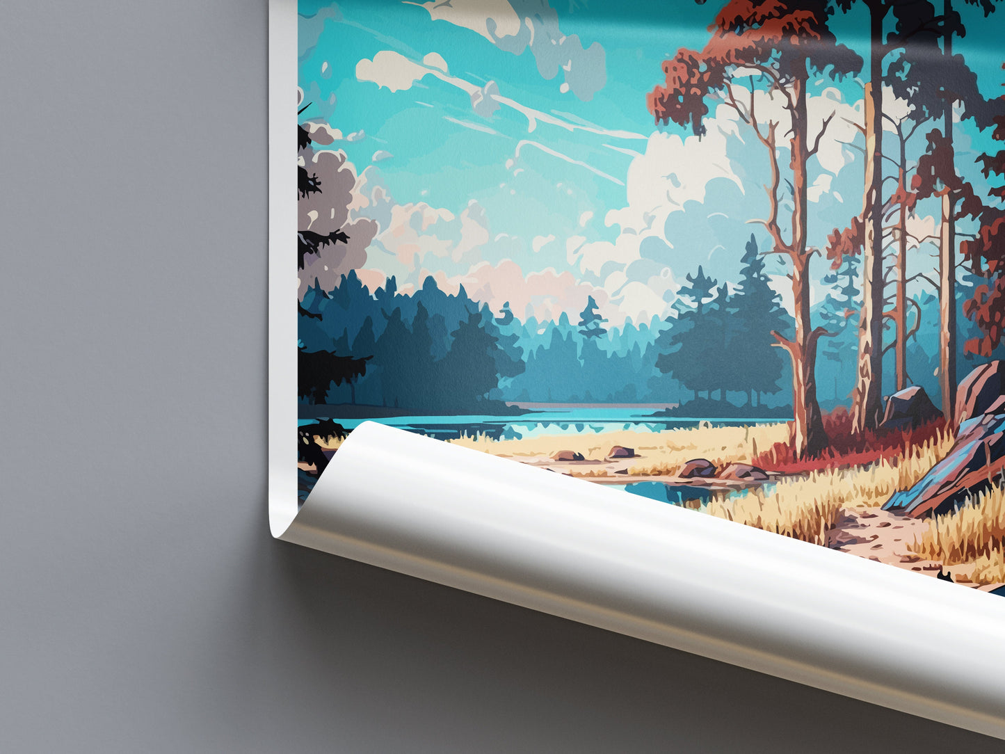 Kampinos Travel Print Wall Art Kampinos Wall Hanging Home Décor Kampinos Gift Art Lovers Poland Art Lover Gift Kampinos Travel Art