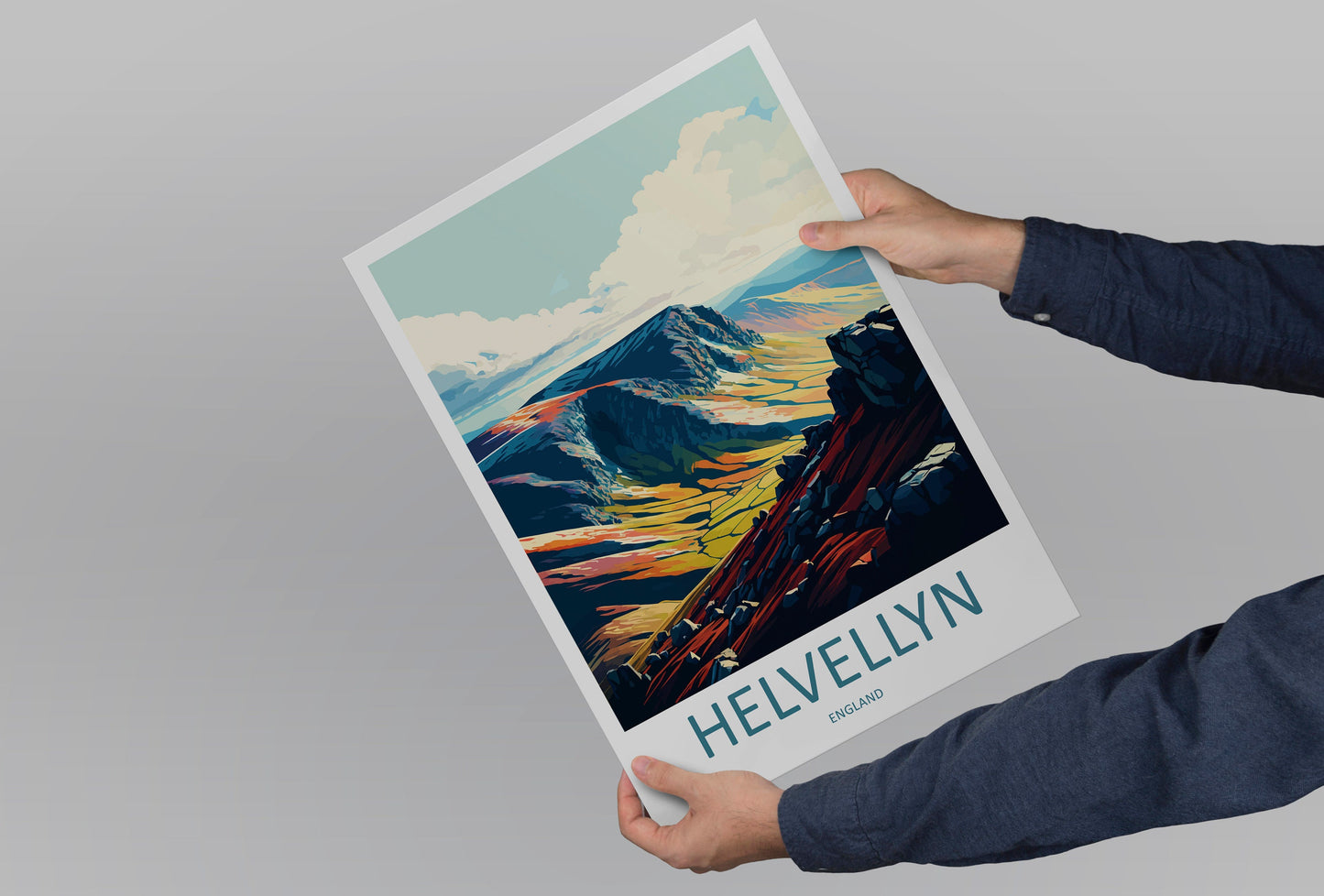 Helvellyn Travel Print Wall Art Helvellyn Wall Hanging Home Décor Helvellyn Gift Art Lovers England Art Lover Gift Helvellyn Travel Gift